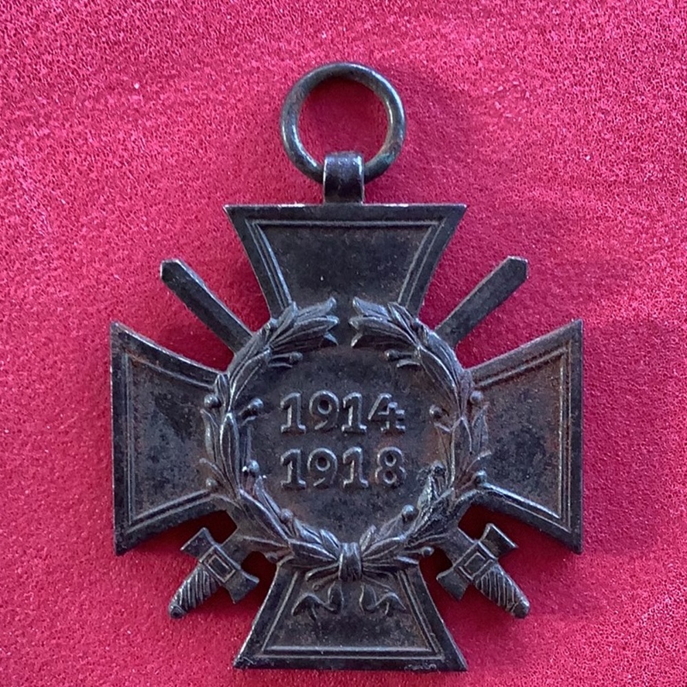 WORLD WAR l Germany  MERRIT CROSS with swords rare marker RV 3 PFORZHEIM